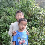 Local boys within icche village forest