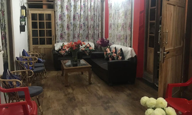 Gorkhali Homestay drawing room, Cheap and best homestay at Peshok