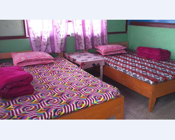 newly constructed double beaded room for night stay at icche gaon at west bengal