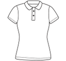 Available style option half sleeve polo tshir for women
