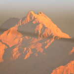 Kanchenjunga peak at sunrise from Rishyap