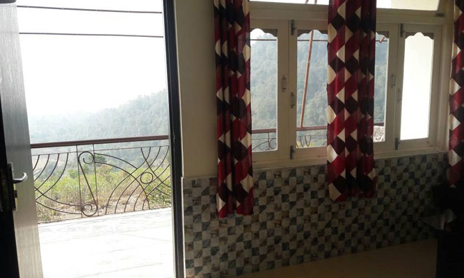 Home Tourism Center homestay window view balcony at Sutankhola or suntalekhola