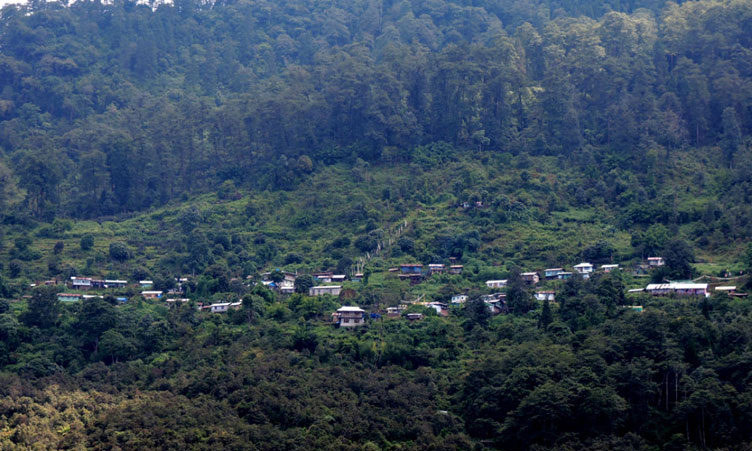 Panoramic view of icche gaon